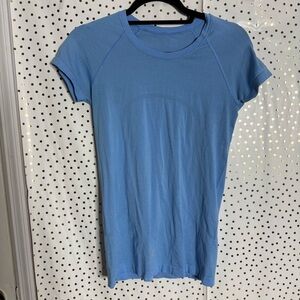 lululemon athletica Light Blue Short Sleeve Tee
